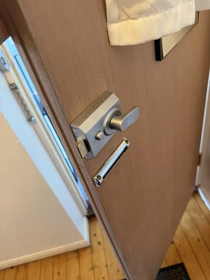 New night latch fitted to a UPVC door edge after a faulty one was replaced in Banbury