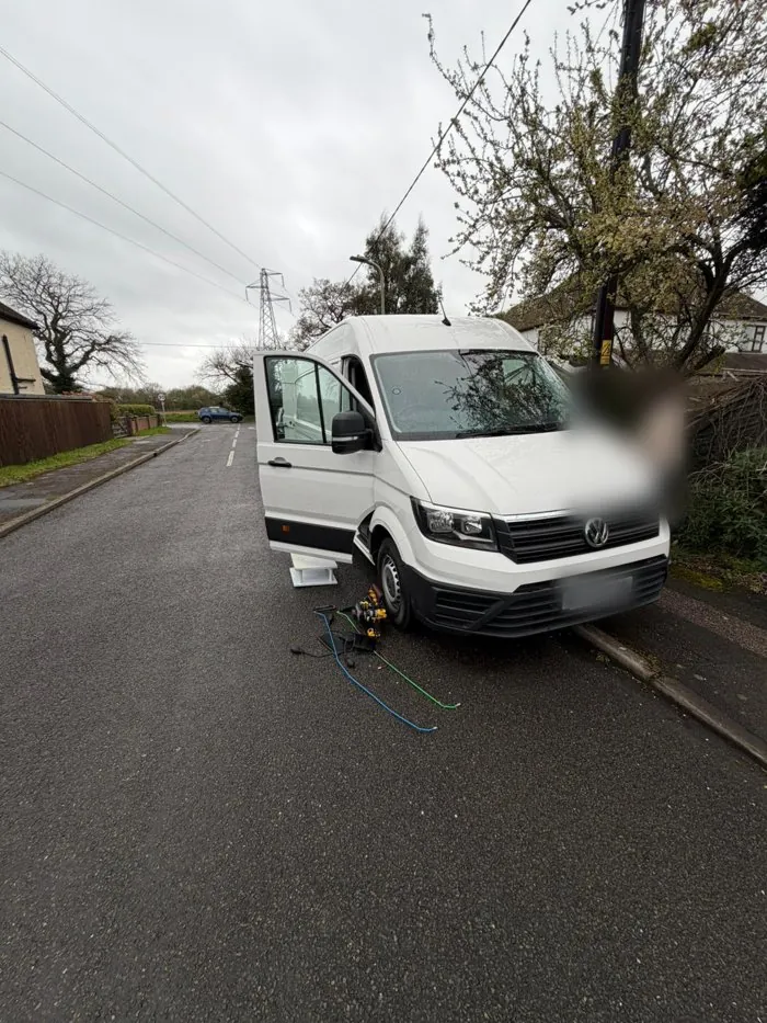 Removal van opened with non-destructive entry tools after the keys were locked inside, Long Hanborough